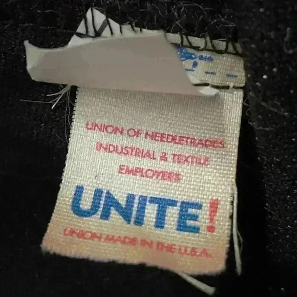 Vtg Black Silver Sparkle Pull On Stretch Pants High‎ Rise Glitter Flared Party M - Picture 6 of 10